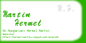 martin hermel business card